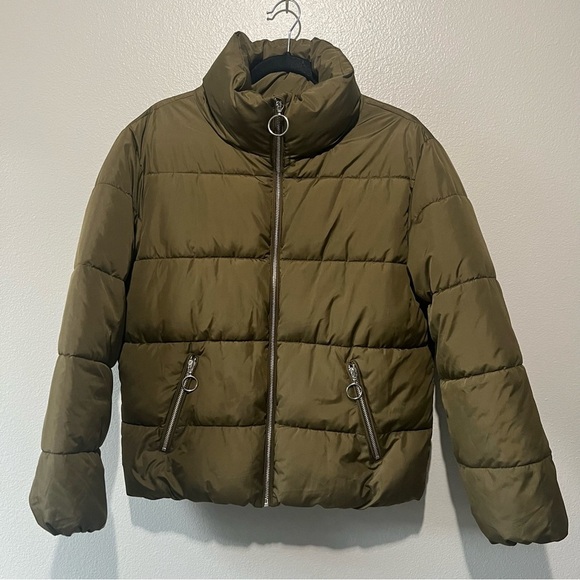 Altar'd State Jackets & Blazers - Altar'd State Olive Green Puffer Jacket